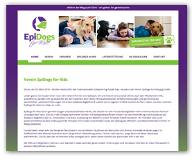 Webdesign für epidogsforkids.ch