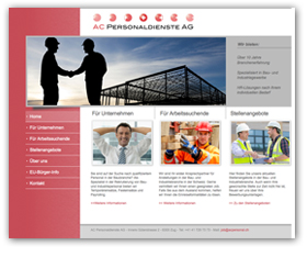Webdesign Joomla - Referenz AC Personaldienste AG