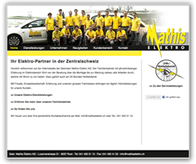 Webdesign mathis-elektro.ch