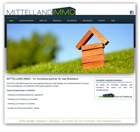 website für die MITTELLAND-IMMO