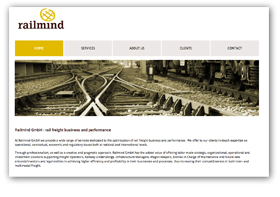 Webdesign für Railmind