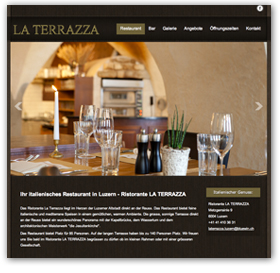 Webdesign Restaurant La TERRAZZA und Restaurant Rossini