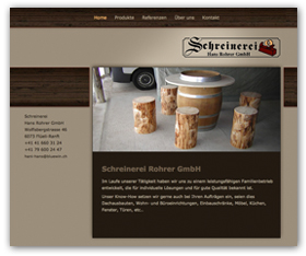 webdesign schreinerei rohrer