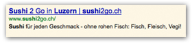 Sushi2go.ch - Google Adwords Kampagnen
